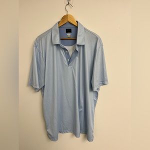 Men’s Greg Norman Blue Patterned Polo